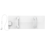 AENO Premium Eco Smart Heater, 700 W, rūdīts stikls, infrasarkanā + konvekcijas apkures tips, LED displejs, kontaktdakšas tips: Eiropa (E/F tips), BALTS