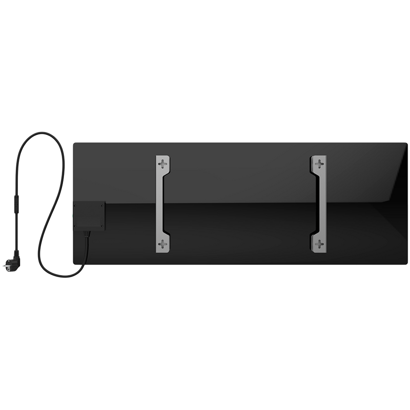 AENO Premium Eco Smart Heater, 700 W, rūdīts stikls, infrasarkanā + konvekcijas apkures tips, LED displejs, kontaktdakšas tips: Eiropa (E/F tips), MELNS