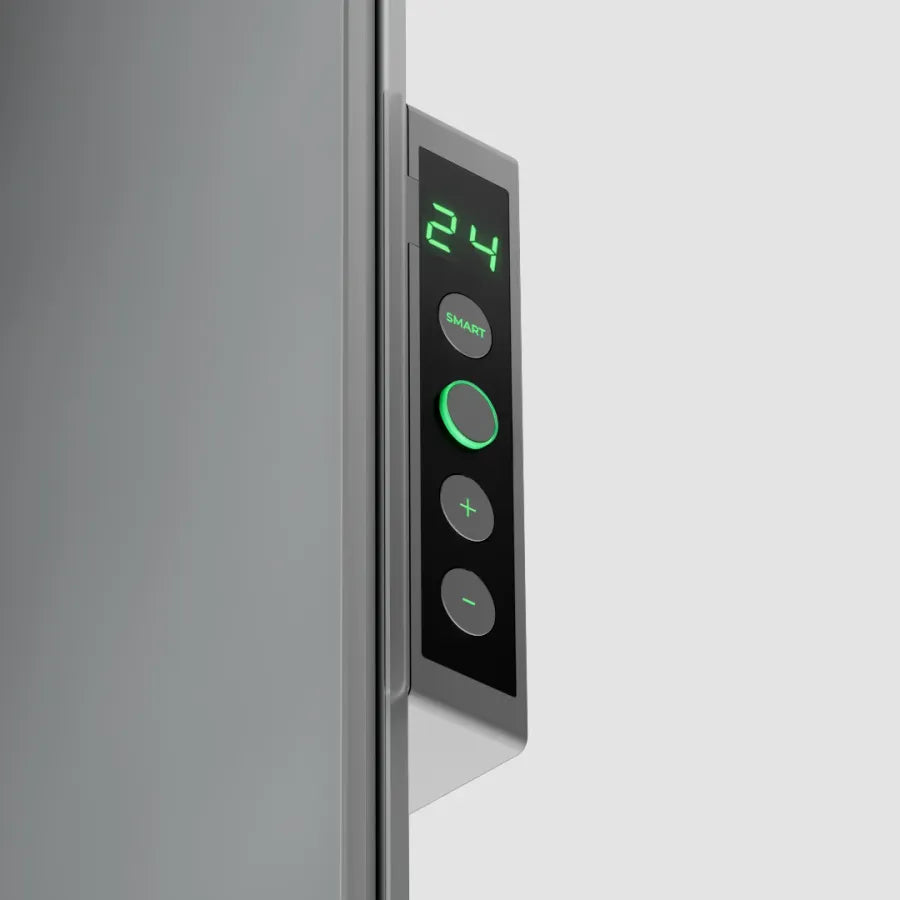 AENO Premium Eco Smart AGH0005S viedais infrasarkanais sildītājs, 700 W, Wi-Fi, LED displejs, IP44, pelēks