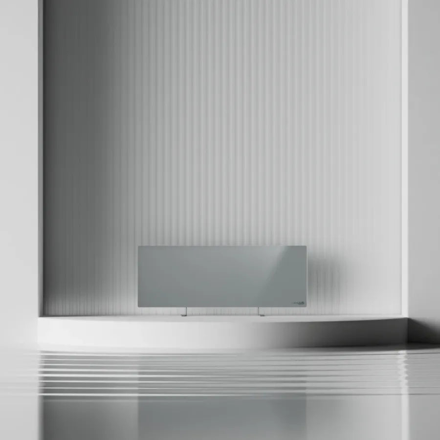 AENO Premium Eco Smart AGH0005S viedais infrasarkanais sildītājs, 700 W, Wi-Fi, LED displejs, IP44, pelēks