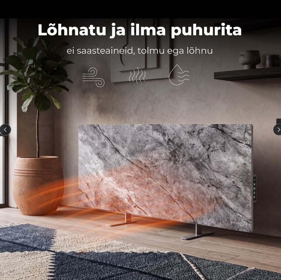 AENO Premium Eco Smart Heater GH6S AGH0006S viedais infrasarkanais sildītājs, 700 W, Wi-Fi, LED displejs, Antique Marble Limited Edition