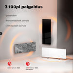 AENO Premium Eco Smart Heater GH6S AGH0006S viedais infrasarkanais sildītājs, 700 W, Wi-Fi, LED displejs, Antique Marble Limited Edition