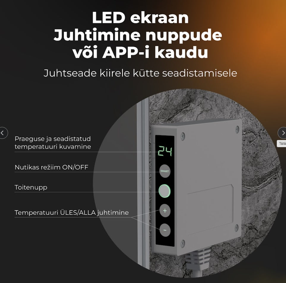 AENO AGH13S Quadro viedais sildītājs, 500 W, Antique Marble