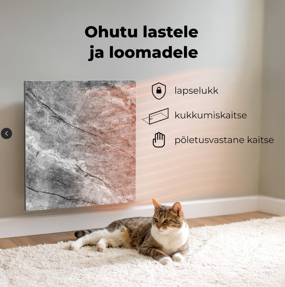 AENO AGH13S Quadro viedais sildītājs, 500 W, Antique Marble
