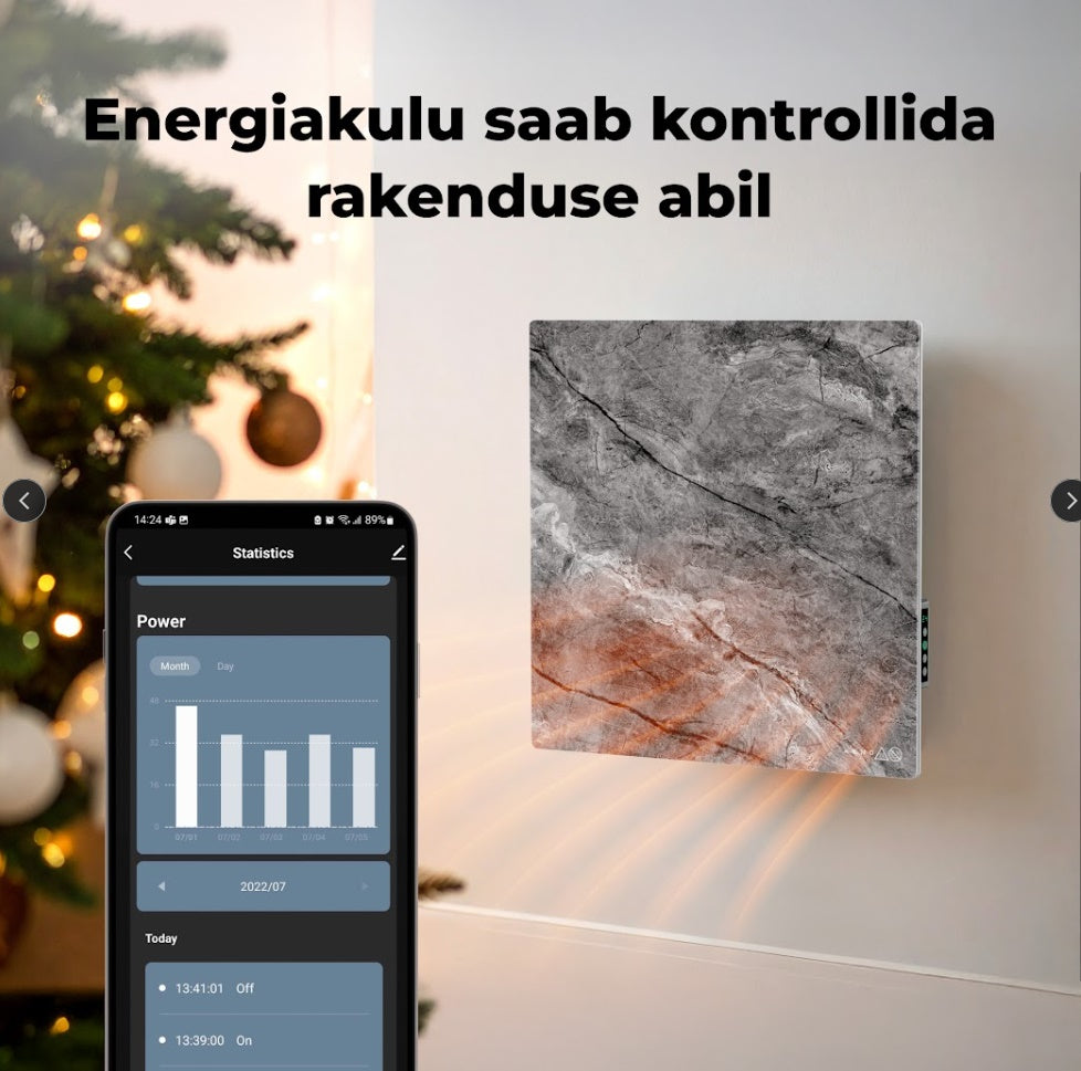 AENO AGH13S Quadro viedais sildītājs, 500 W, Antique Marble