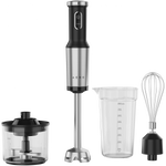 AENO rokas blenderis, 1200 W, melns, ar Tiger Teeth asmeni, putotāju, smalcinātāju un mērtrauku