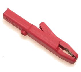 Crocodile-type connector 34A AK2SRT 4mm connector, red