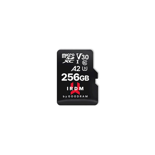 GoodRam atmiņas karte IRDM 256GB microSD UHS-I U3 A2 V30 ar adapteri