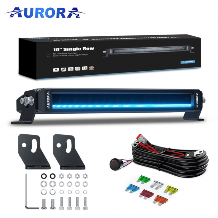 AURORA 9-36V 30W 1680Lm High Beam Auxiliary Lamp With Position Light 205mm E-certificate (1Lux=340m)