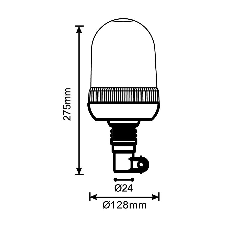 KAMAR LED brīdinājuma bākuguns ALR0016-2, 38 W, 12/24 V, FLEX