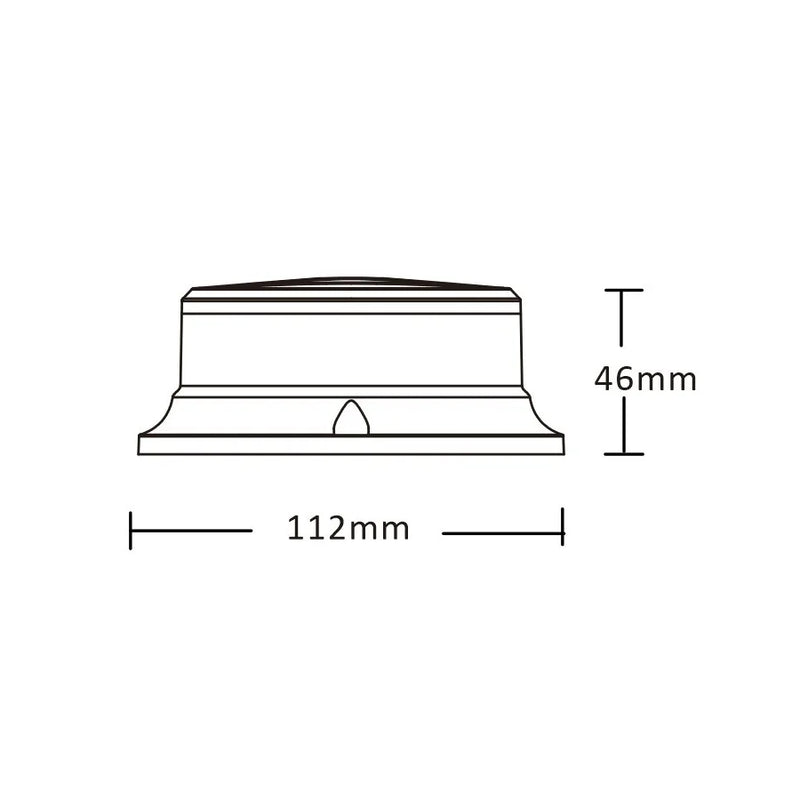 PICO LED zila LED brīdinājuma bākuguns ar magnētu, 18 LED, 12/24 V
