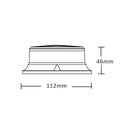 PICO LED zila LED brīdinājuma bākuguns ar magnētu, 18 LED, 12/24 V