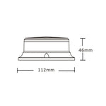 PICO LED zila LED brīdinājuma bākuguns ar magnētu, 18 LED, 12/24 V