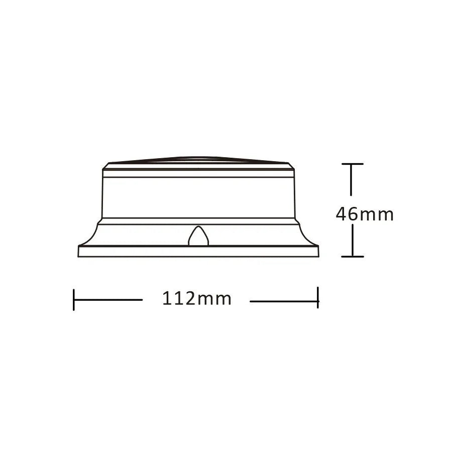 PICO LED zila LED brīdinājuma bākuguns ar magnētu, 18 LED, 12/24 V