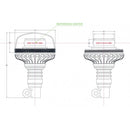 KAMAR TruckLED OPTI 36LED LED brīdinājuma bākuguns, 13–19W, 12/24V, IP66, FLEX elastīgs stiprinājums, PC lēca, PP korpuss, R10/R65, 2 gadu garantija