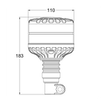 KAMAR X-SPIDER 1 LED bākuguns ALR0084, 36 W, 12/24 V, DIN