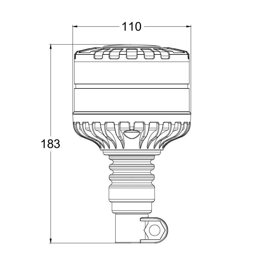 KAMAR X-SPIDER 1 LED bākuguns ALR0084, 36 W, 12/24 V, DIN