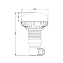 KAMAR Elastīga LED brīdinājuma bākuguns mini FLEX 18 LED 12–24V oranža