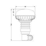 KAMAR Elastīga LED brīdinājuma bākuguns mini FLEX 18 LED 12–24V oranža