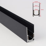 Magnetic track, Type 20, for surface mounting, 2000 mm. Width: 26.8 mm; Inner width: 23 mm / 17 mm; Height: 51 mm