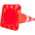 VEVOR drošības konusi, augstums 73 cm, 12 gab. PVC oranži satiksmes konusi ar 2 atstarojošām joslām un smagu pamatni, satiksmes regulēšanai, piebraucamajiem ceļiem, autostāvvietām un skolu teritorijām