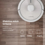 AENO ARC0004S Robots putekļu sūcējs, mitrā un sausā tīrīšana. Jauda 4000PA. Darbības ilgums līdz 120min. Balts