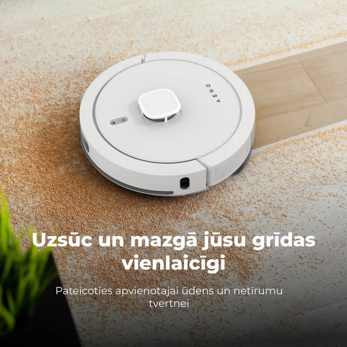 AENO ARC0004S Robots putekļu sūcējs, mitrā un sausā tīrīšana. Jauda 4000PA. Darbības ilgums līdz 120min. Balts
