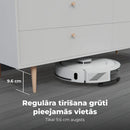 AENO ARC0004S Robots putekļu sūcējs, mitrā un sausā tīrīšana. Jauda 4000PA. Darbības ilgums līdz 120min. Balts