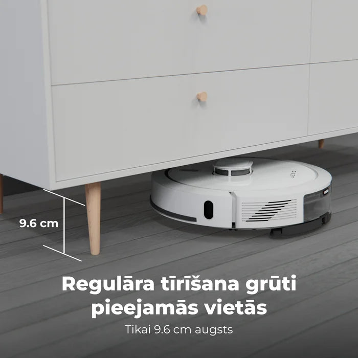 AENO ARC0004S Robots putekļu sūcējs, mitrā un sausā tīrīšana. Jauda 4000PA. Darbības ilgums līdz 120min. Balts