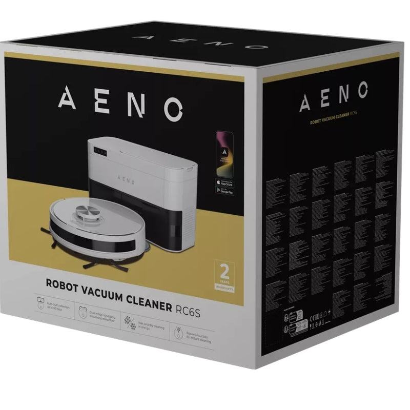 AENO Робот-пылесос с контейнером для пыли, белый, 2 в 1, 4000 Па, аккумулятор 3200 мАч