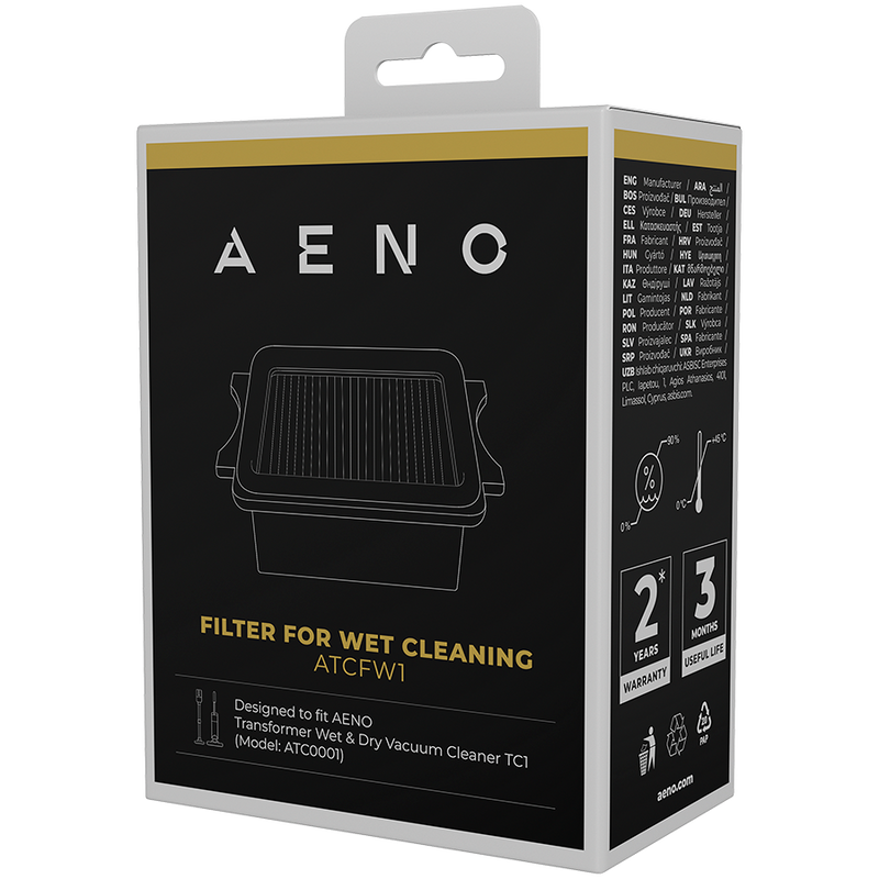 ATCFW1 slapjās uzkopšanas filtrs mod ATC001, 1 gab., izmēri 65 × 39 × 85 mm, neto svars 33 g, bruto svars 43 g