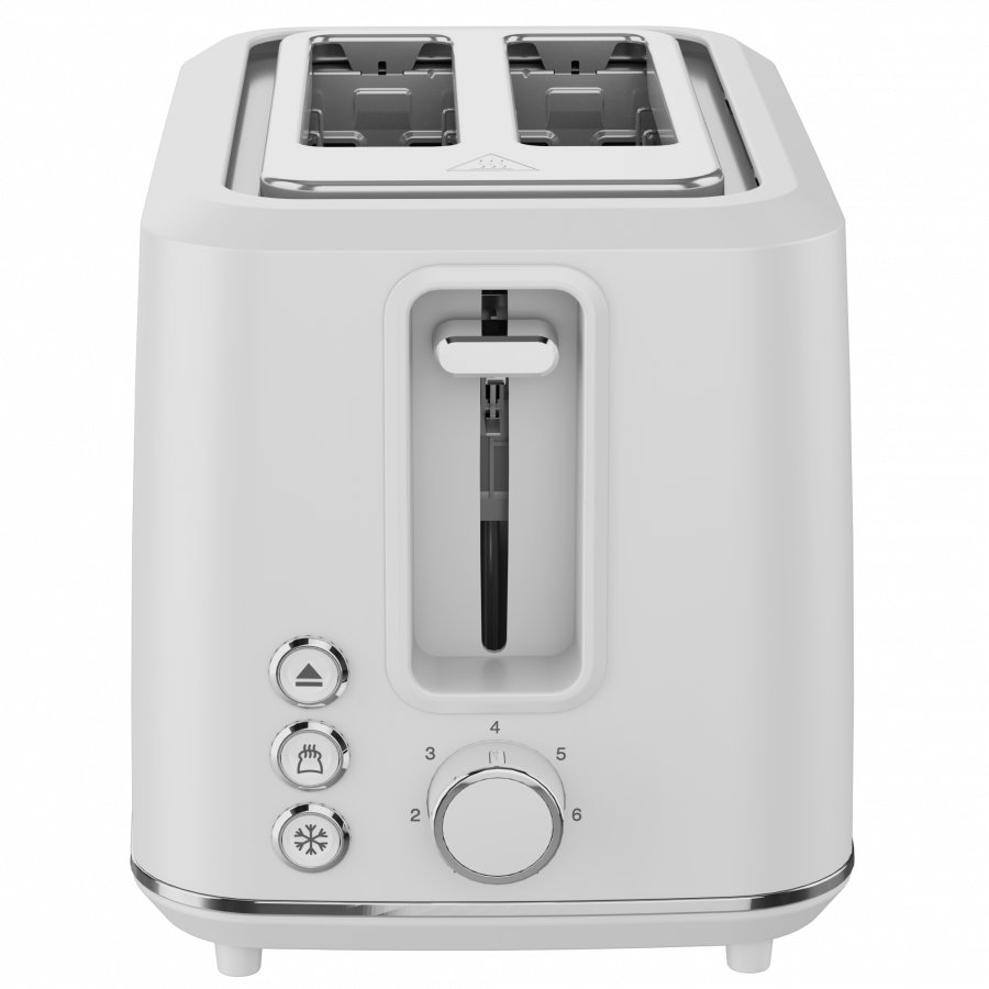 Elektriskais tosteris, balts, 220–240 V, 50–60 Hz, 920–1080 W, 2 spraugas, 3 režīmi, 7 apbrūnināšanas līmeņi