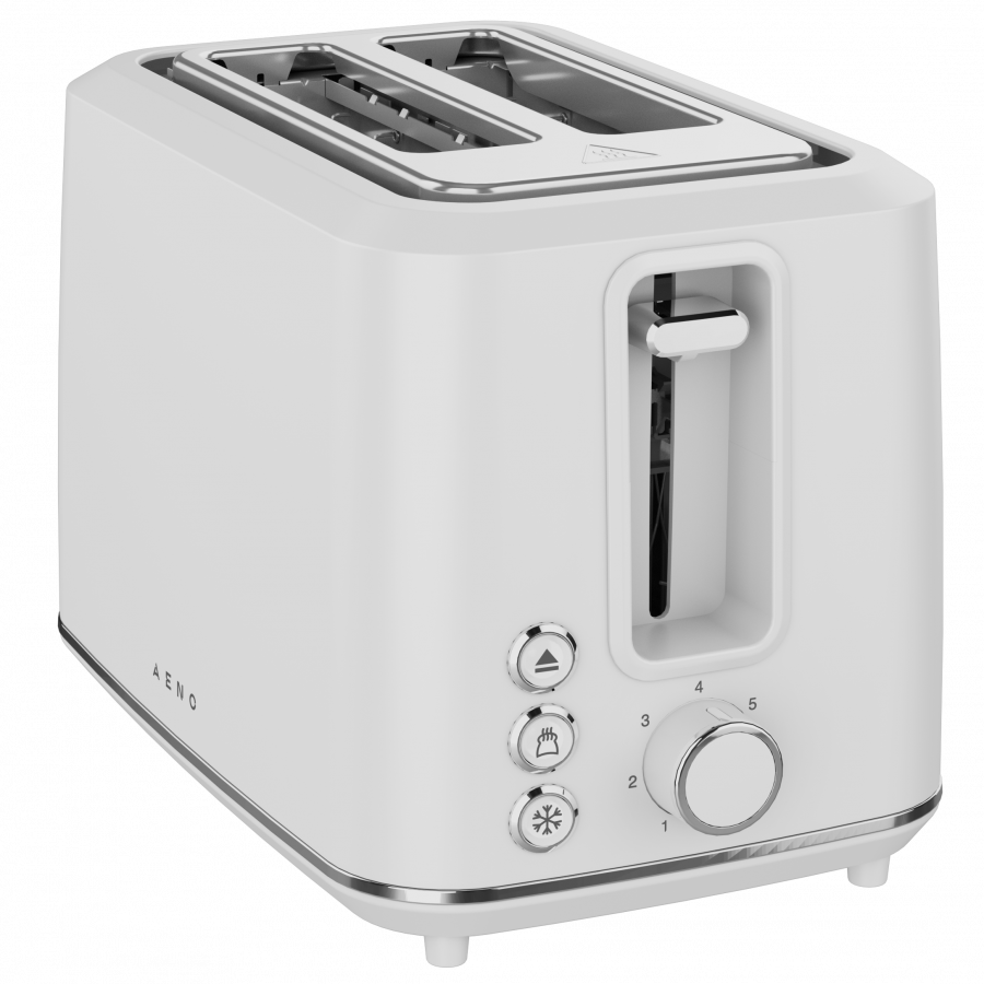 Elektriskais tosteris, balts, 220–240 V, 50–60 Hz, 920–1080 W, 2 spraugas, 3 režīmi, 7 apbrūnināšanas līmeņi