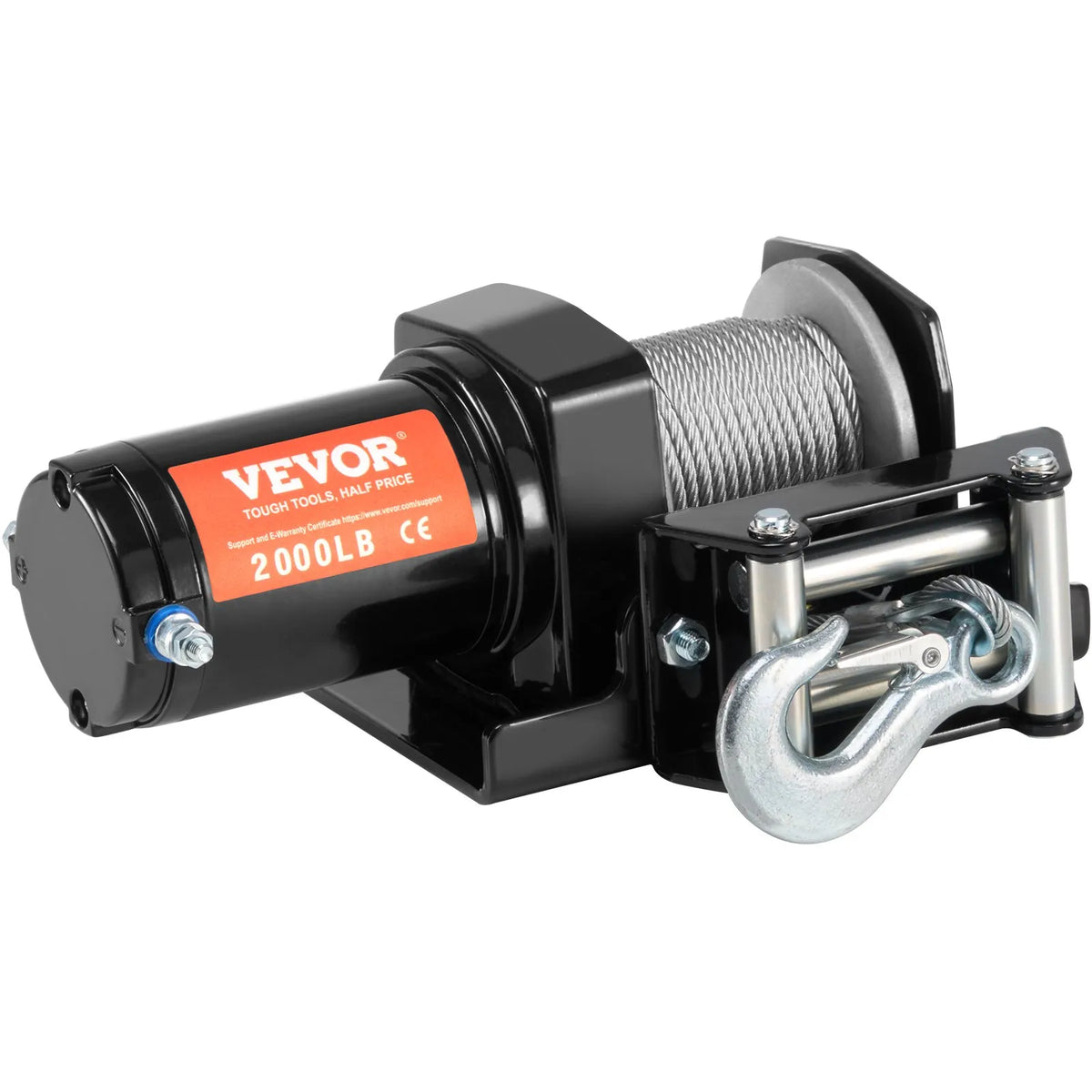 VEVOR elektriskā vinča ATV/UTV 907,2 kg ar tērauda trosi, IP55 ūdensizturība un vadu vadība