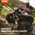 VEVOR electric winch ATV/UTV, 2040 kg, with synthetic rope, waterproof, with remote control
