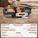 VEVOR elektriskā vinča ATV/UTV, 2040 kg, ar sintētisko trosi, ūdensizturīga, ar tālvadības pulti