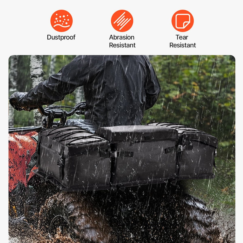 VEVOR 50 L ATV aizmugures glabāšanas soma no 600D oksforda auduma ar sūkļa polsterējumu