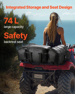 VEVOR 74 L ATV aizmugures soma no 600D oksforda auduma ar sūkļa polsterējumu