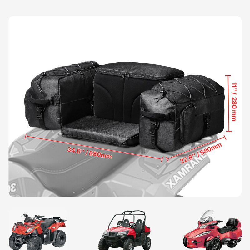 VEVOR 74 L ATV aizmugures soma no 600D oksforda auduma ar sūkļa polsterējumu