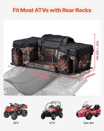 VEVOR 68 L ATV aizmugures soma no 600D oksforda auduma ar sūkļa polsterējumu