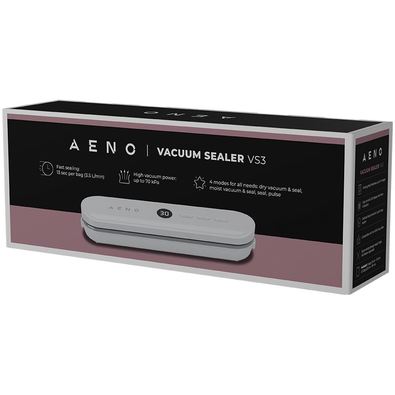 Vakuuma iepakotājs ar LED displeju, 80 W, -65 kPa vakuuma jauda, balts