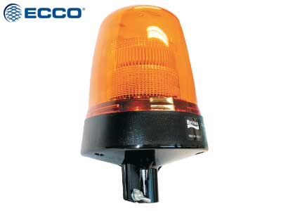 10-49V LED-ljuskälla, ø149x235mm, gul, 70x5 blinkar/min, gul datorlins. EMC