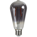 E27 2W(100Lm) LED Spuldze Filament, ST64, IP20, CRI80, silti balta gaisma 2700K