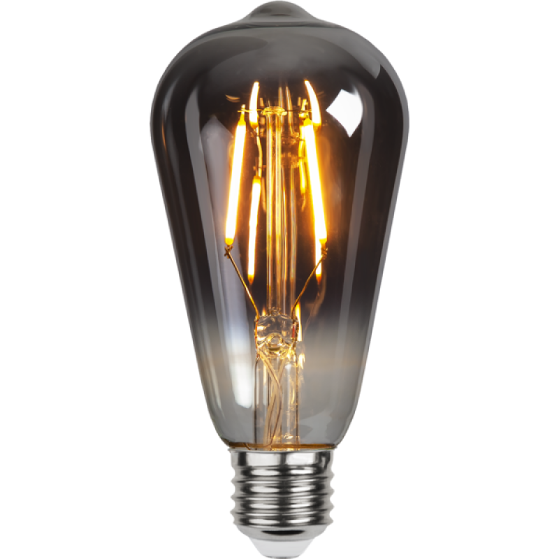 E27 2W(100Lm) LED Spuldze Filament, ST64, IP20, CRI80, silti balta gaisma 2700K