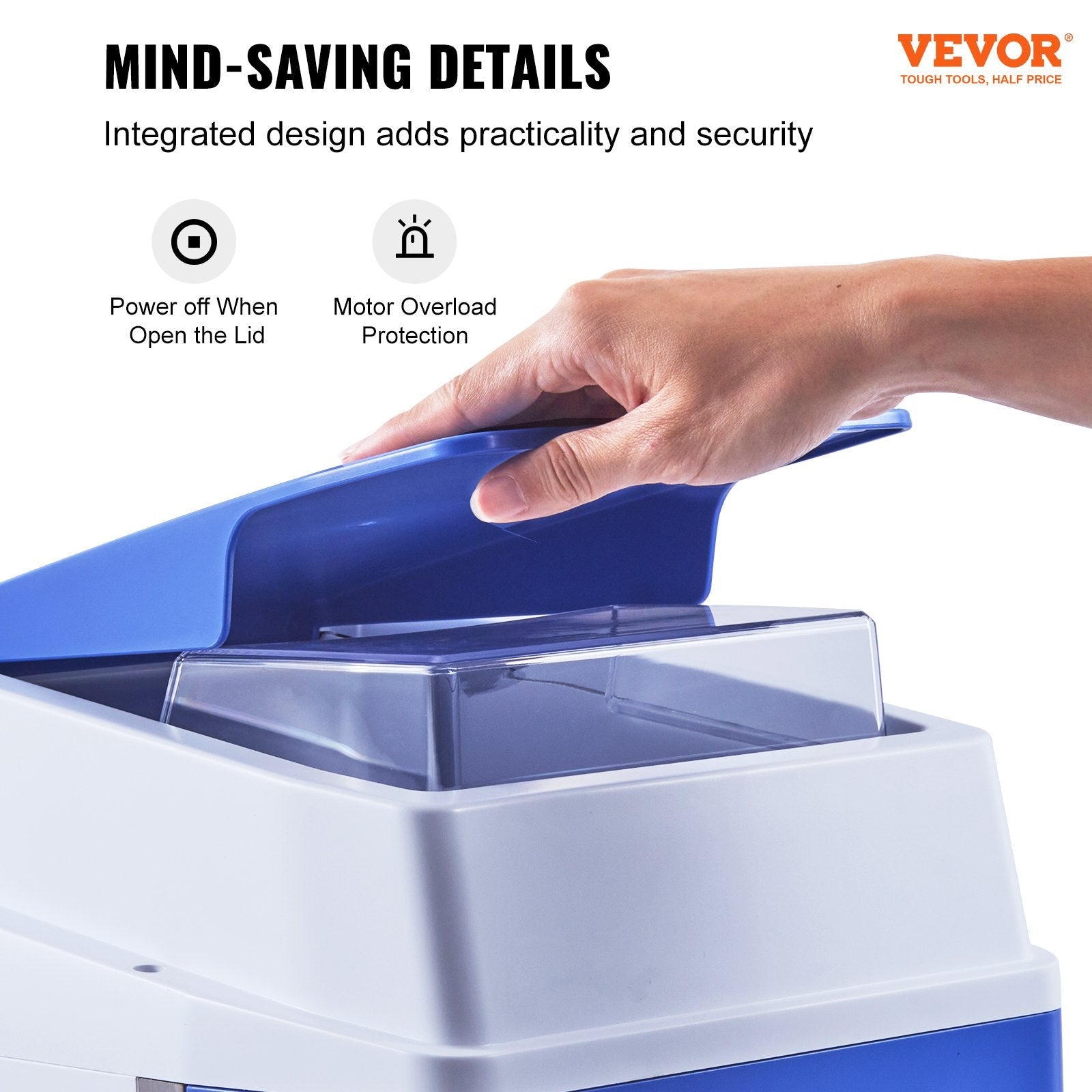 VEVOR komerciālais ledus smalcinātājs 265 kg/h, 650 W