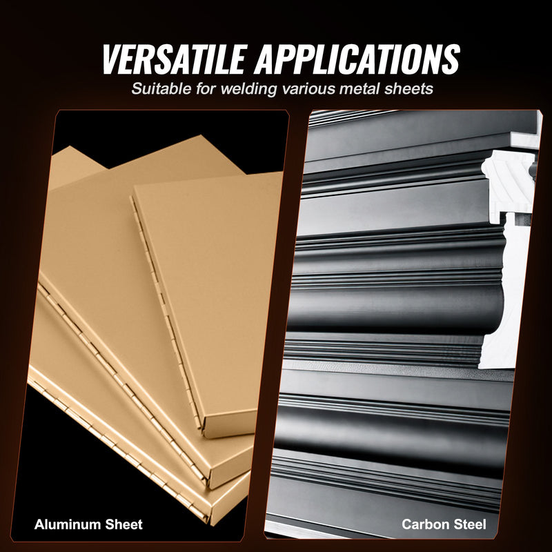 VEVOR pārnēsājamais punktmetināšanas aparāts, 9,2 kVA jauda, 4/25 collu metināšanas biezums, rokas metināšanas uzgalis lokšņu metālam – oglekļa tēraudam, nerūsējošajam tēraudam, alumīnija loksnēm