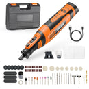 VEVOR 136 daļu bezvadu DC 8 V mini rotācijas instruments ar 5 ātrumiem (5000–30000 apgr./min.) gravēšanai, slīpēšanai, pulēšanai, grebšanai, asināšanai, griešanai un rokdarbiem