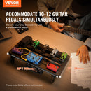 VEVOR saliekams ģitāras pedāļu dēlis, 50,8 × 27,9 cm, alumīnija sakausējums, 1,2 kg, ar somu, siksnām un Velcro, paredzēts 10–12 pedāļiem