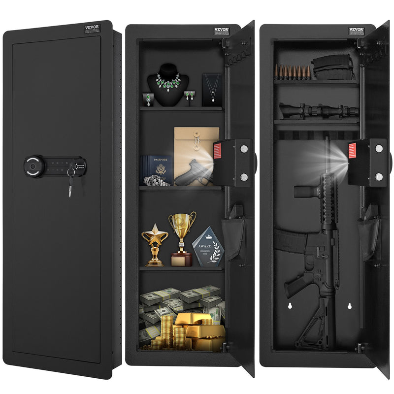 Available in 10 days! VEVOR 109 cm High Box Gun Safe 4-Level Hidden Gun Safe with Keypad and Fingerprint Reader