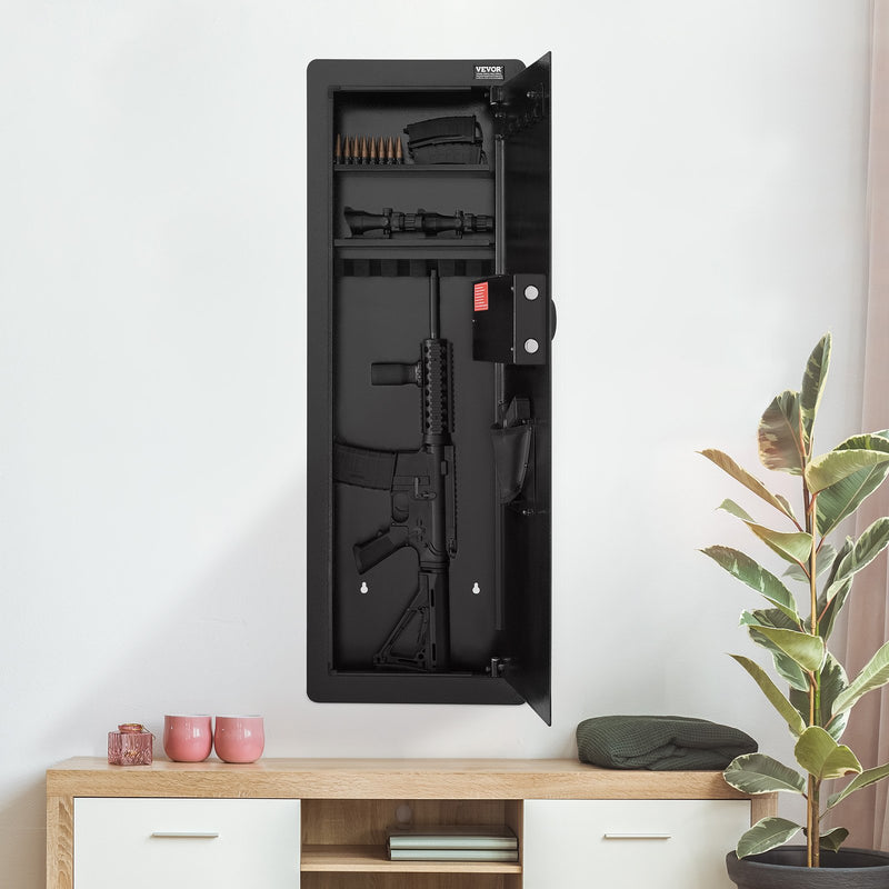 Available in 10 days! VEVOR 109 cm High Box Gun Safe 4-Level Hidden Gun Safe with Keypad and Fingerprint Reader